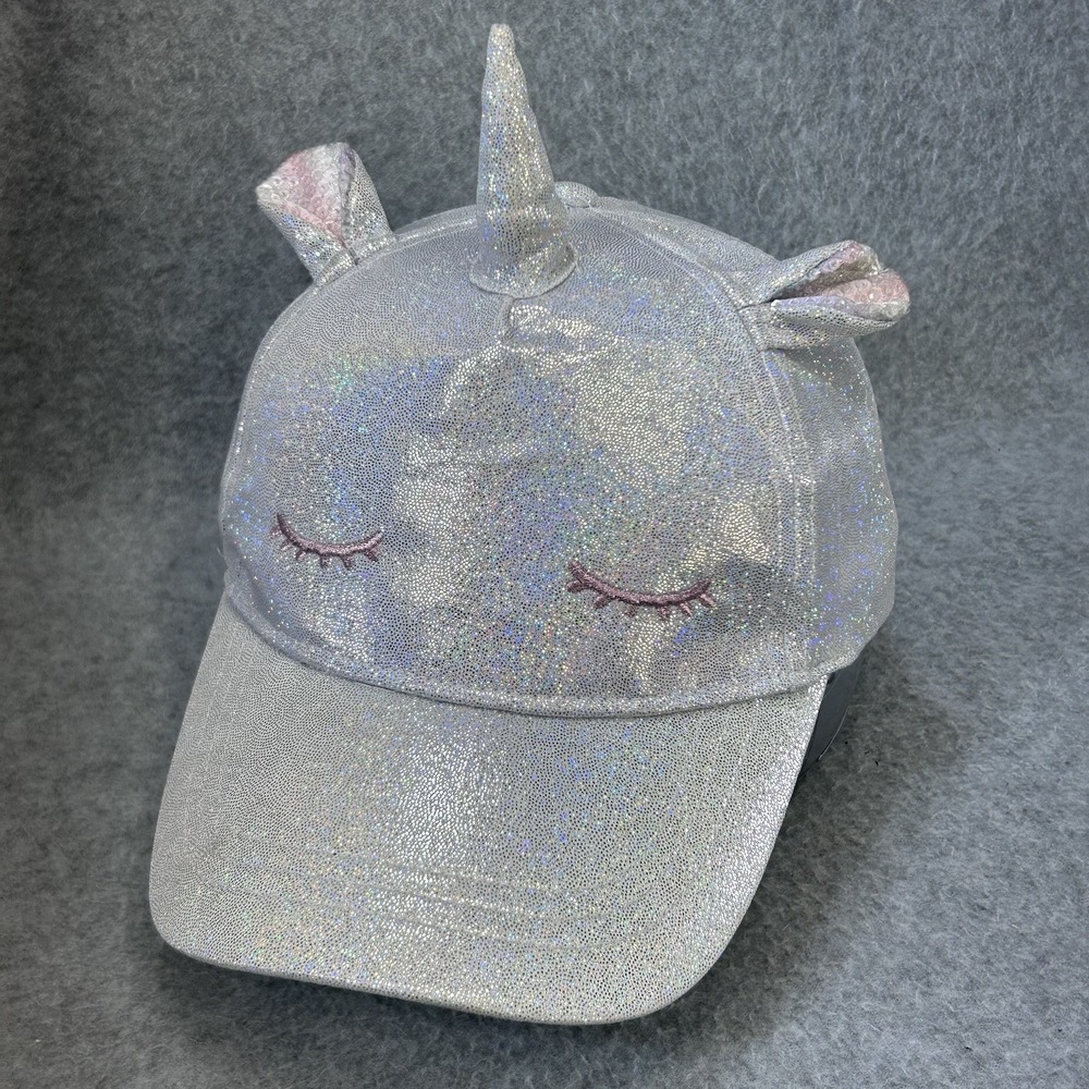 Wonder Nation Unicorn Hat Kids Baseball Cap Sparkly Silver One Size